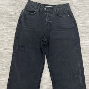 Distressed, black jeans size 4 Zara